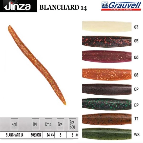Jinza Hawk Blanchard 140 mm  8 gr Silikon Balık 6 Adet