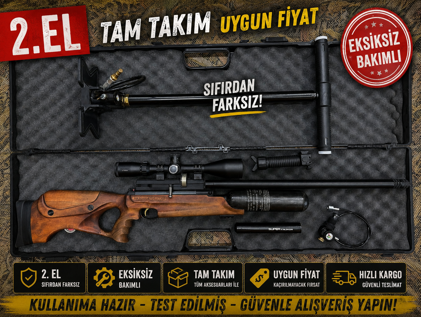 Hatsan Nova Star Pcp Havalı Tüfek 2 El 5,5 Kalibre