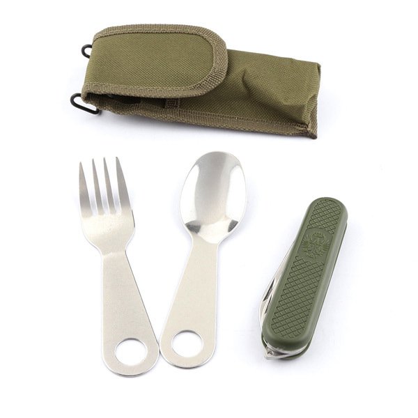 Swat SW-399 Fonksiyonlu Kamp Çakısı&Çatal&Kaşık