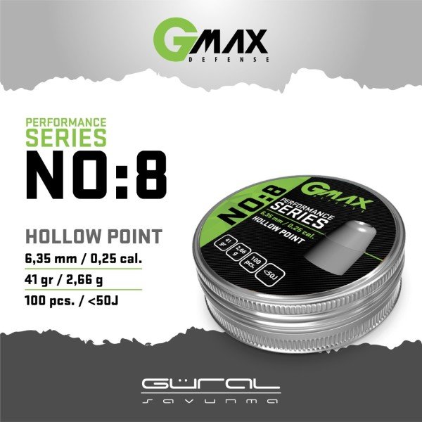 Gmax No:8 Performance Series 6,35 Havalı Saçma