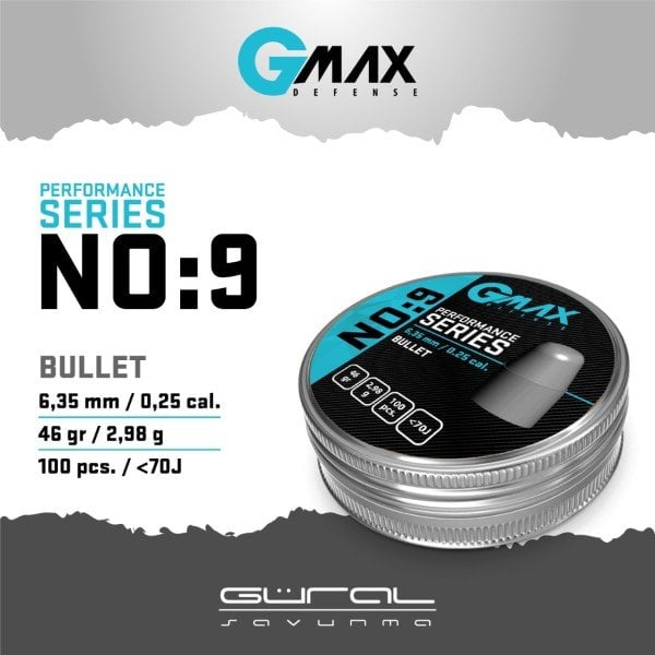 Gmax No:9 Performance Series 6,35 Havalı Saçma