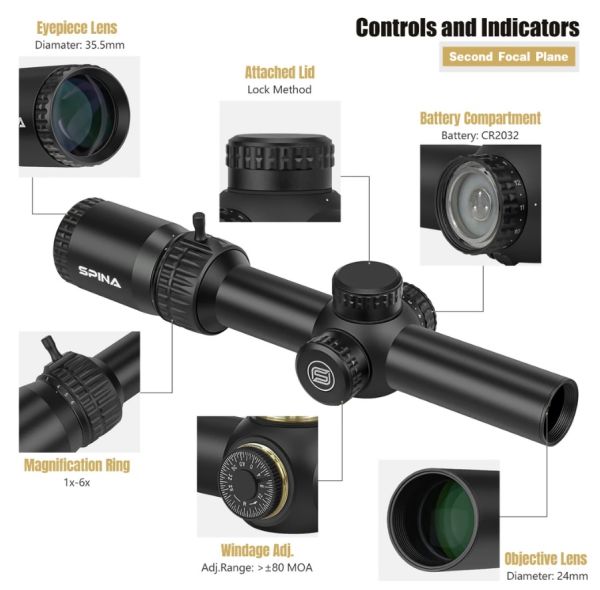 Spina Novaforce 1-6X24 IR (SCOC-2324)Tüfek Dürbünü
