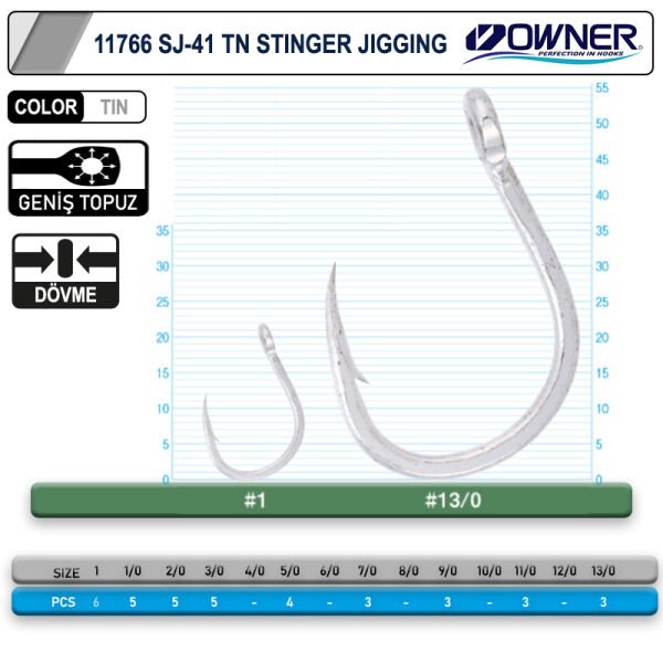 Cultiva 11766 Stinger Jig İğnesi 3-0