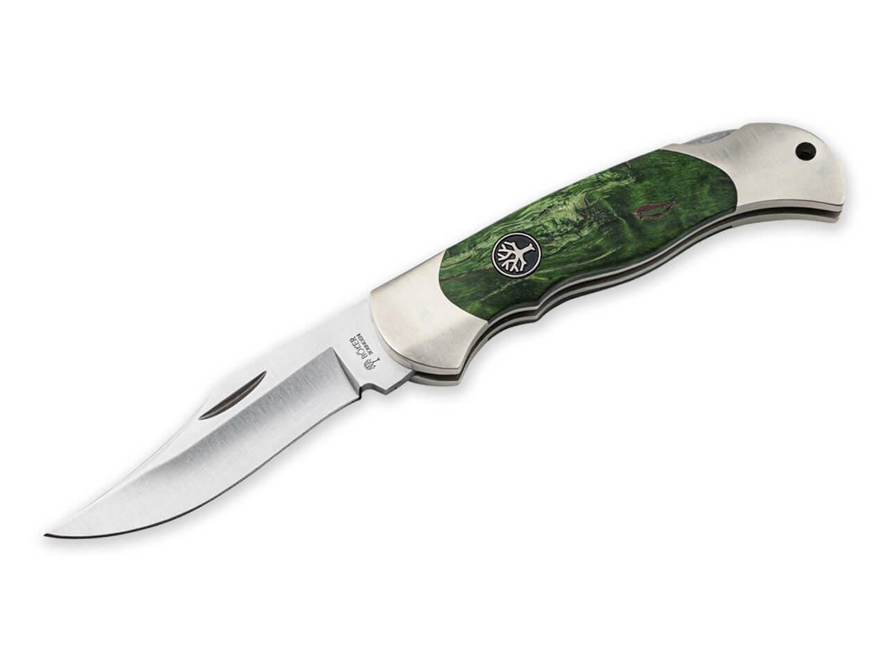 Böker Junior Scout Curly Birch Green Çakı