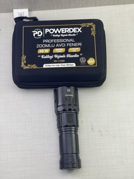 Powerdex PD-11500 | 40 W - 4000 Lümen Zoomlu Şarjlı Avcı El Feneri