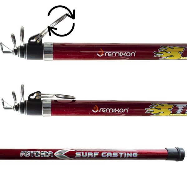 Remixon Strong Kırmızı 4.20M 100-300GR Tele Surf Olta Kamışı