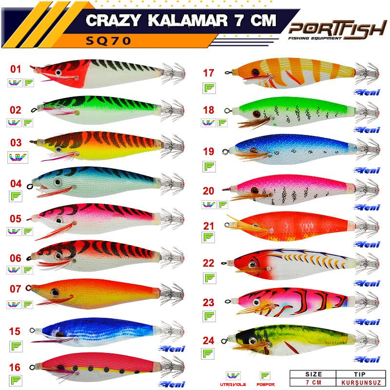 Portfish Crazy Kalamar Zokası 7 cm 01