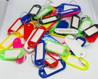 100 Adet Anahtarlık Plastik Etiket Kimlik Isimlik Isim Yazı Yazmalık Yazılabilen