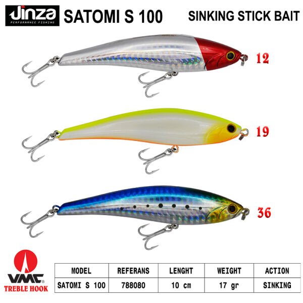 Jinza Satomi 100 mm 17 gr Maket Balık 12