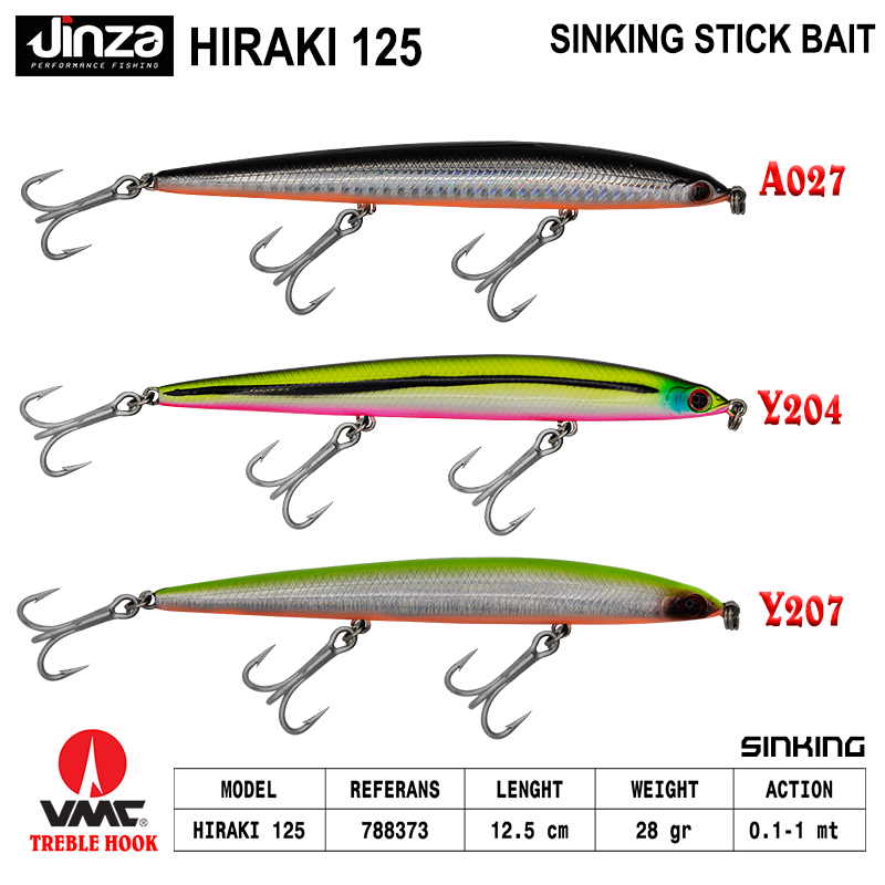Jinza Hiraki 125 mm 28 gr Maket Balık A027