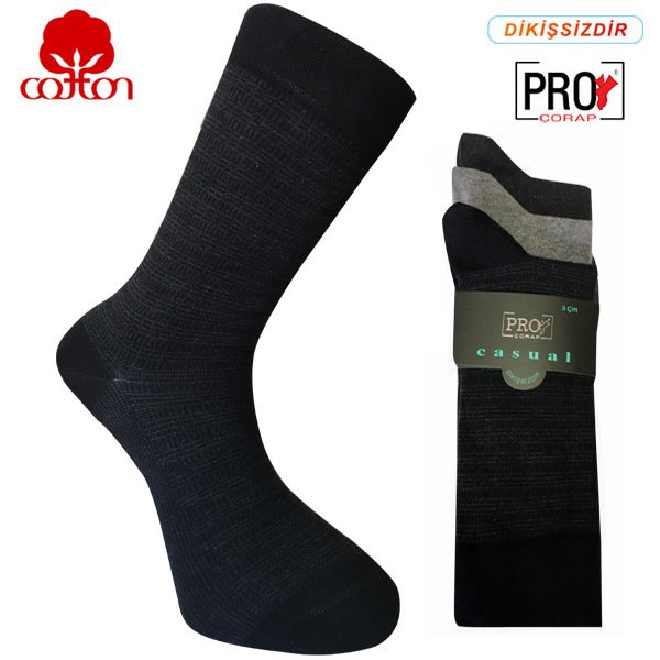 8501-1 Penye Casual 3'lü Erkek Çorabı