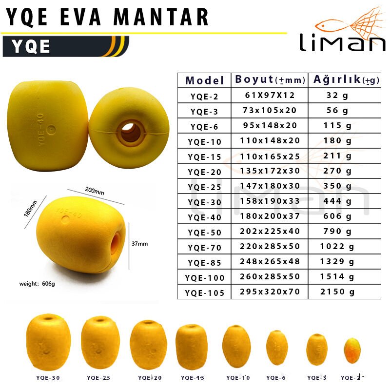 Liman YQE EVA Mantar-SARI 100