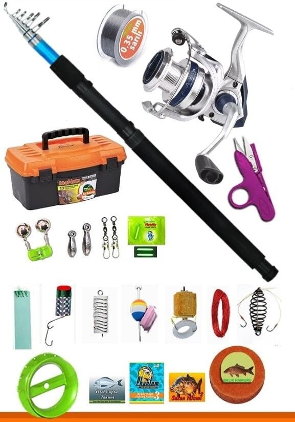 Okuma Aria C4000a Painting Silver Tam Takım Olta Takımı Seti