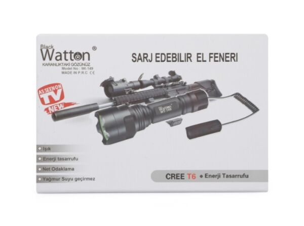 Watton 800 Lümen T6 Şarjlı EL Feneri Watton WT-149