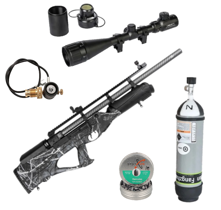 Hatsan Hercules Bully Long MC Karbon Pcp Havalı Tüfek Seti