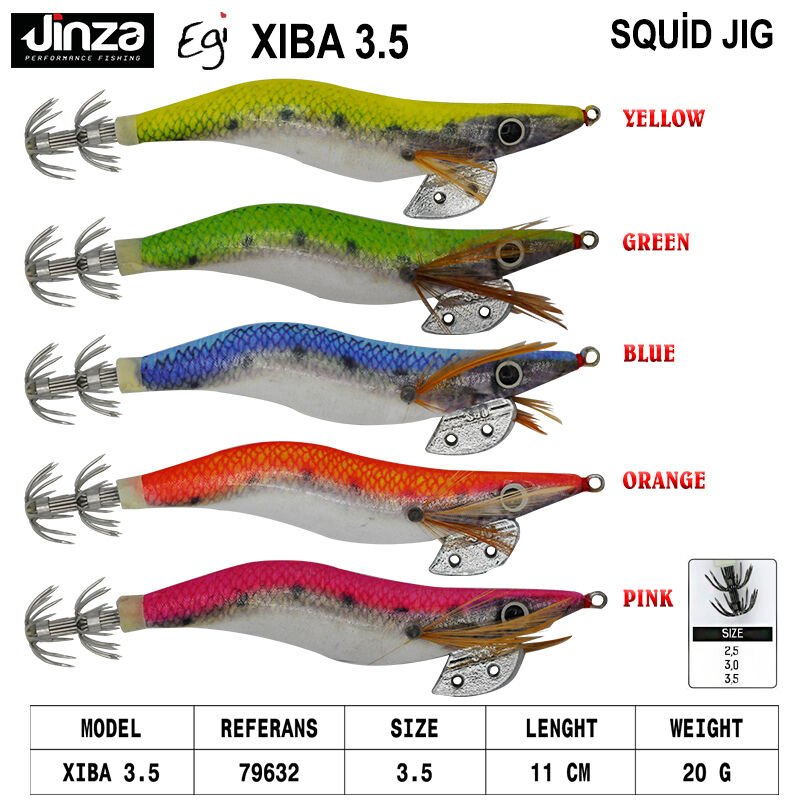 Jinza EGI Xiba 110 mm 20 gr Kalamar Zokası BLUE