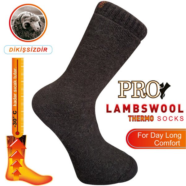 13901 İglo Havlu Lambswool Erkek Çorabı Kahve 41-44