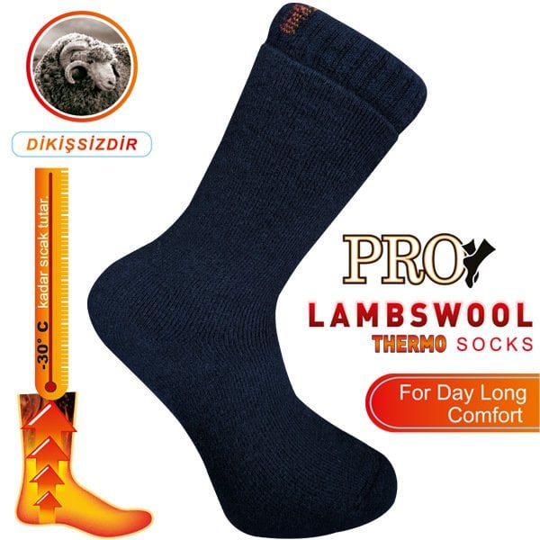 13901 İglo Havlu Lambswool Erkek Çorabı Lacivert 41-44