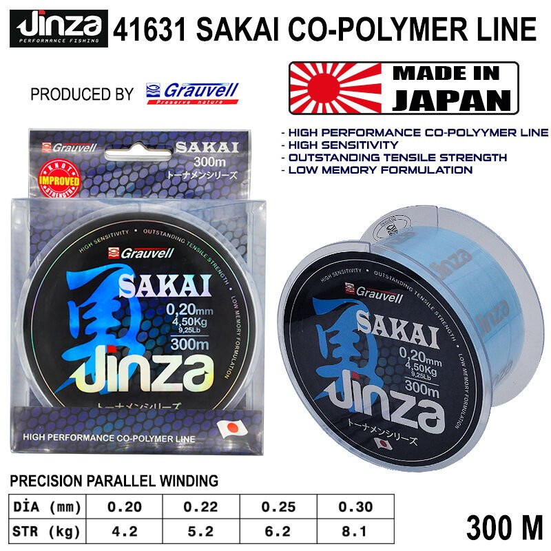 Jinza Sakai 300m Monofilament Misina 0,22