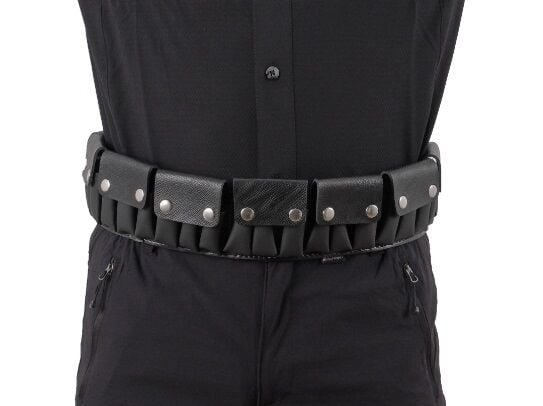 Suni Deri 30 Lu Siyah Kapaklı Fişeklik