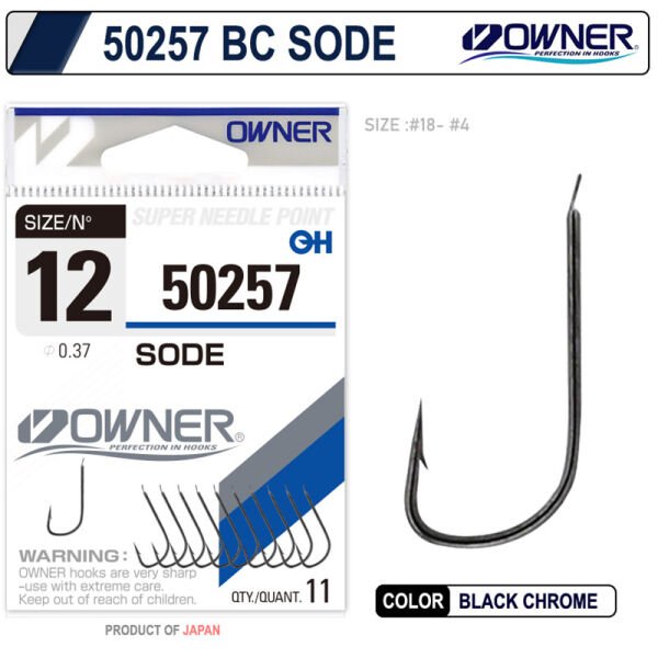 Owner 50257 Sode Black Chrome İğne 8
