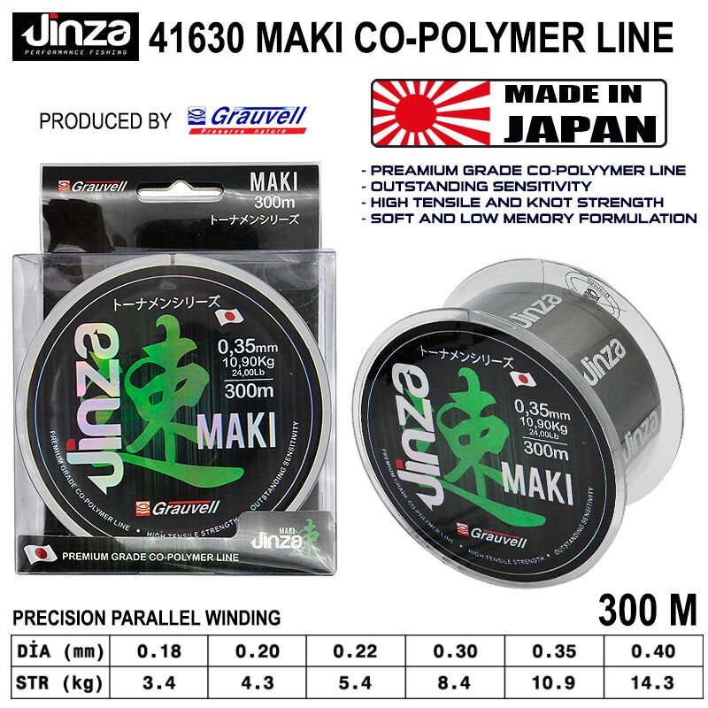 Jinza Maki 300m Monofilament Misina 0,18