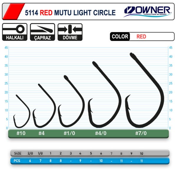 Owner 5114 Mutu Light Red 6