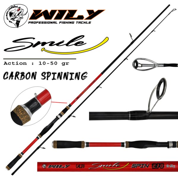 Wily Smile 240 cm  Spin Kamış 10 - 50 gr