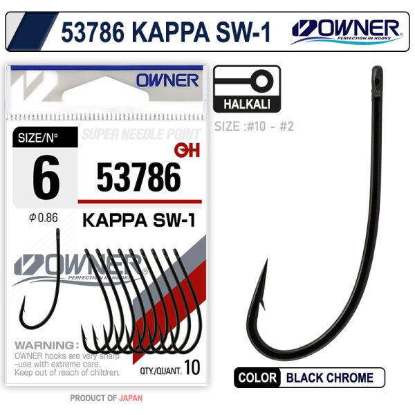 Owner 53786 Kappa Sw-1 Black Chrome İğne 8