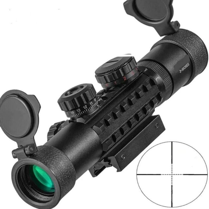 Nikula C3-9X26EG Çift Işıklı Yeşil Kırmıızı Tüfek Dürbünü 11mm/22mm