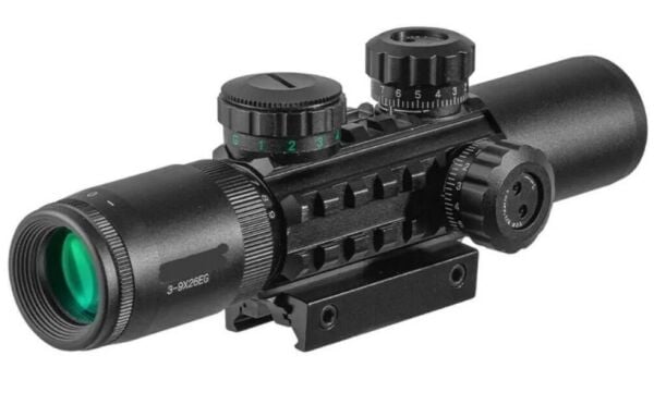 Nikula C3-9X26EG Çift Işıklı Yeşil Kırmıızı Tüfek Dürbünü 11mm/22mm