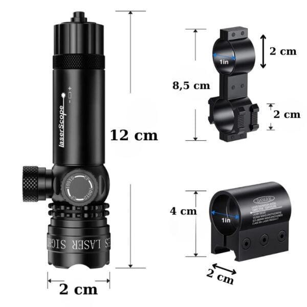 Wison WS-603 Yeşil Tüfek Lazeri Kablolu Tüfek Lazeri Ayarlanabilir Tüfek Lazeri