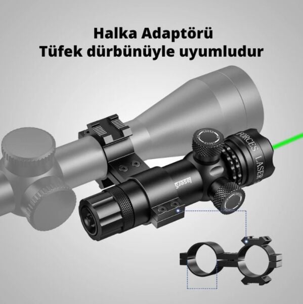 Wison WS-603 Yeşil Tüfek Lazeri Kablolu Tüfek Lazeri Ayarlanabilir Tüfek Lazeri