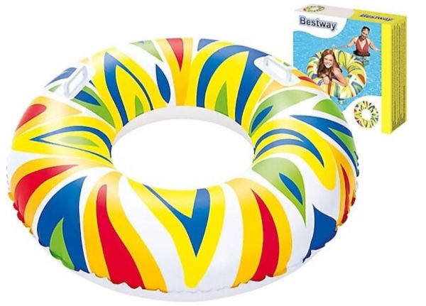 Bestway 36053 Desenli Büyük Tutmalı 107 cm Deniz Simidi