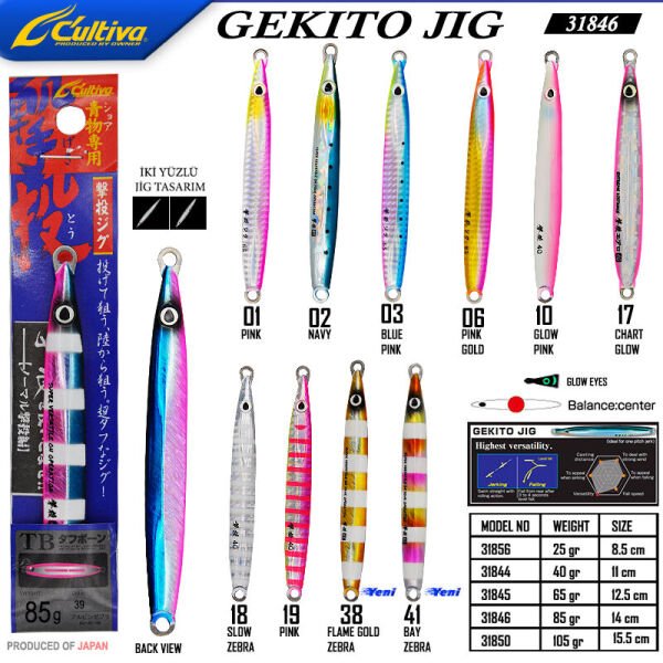 Cultiva 31846 Gekito Jig 85g 14 cm 