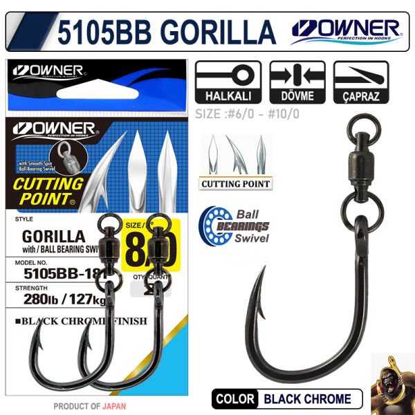 OWNER 5105BB GORILLA WITH BALL BEARİNG SWIVEL 10-0