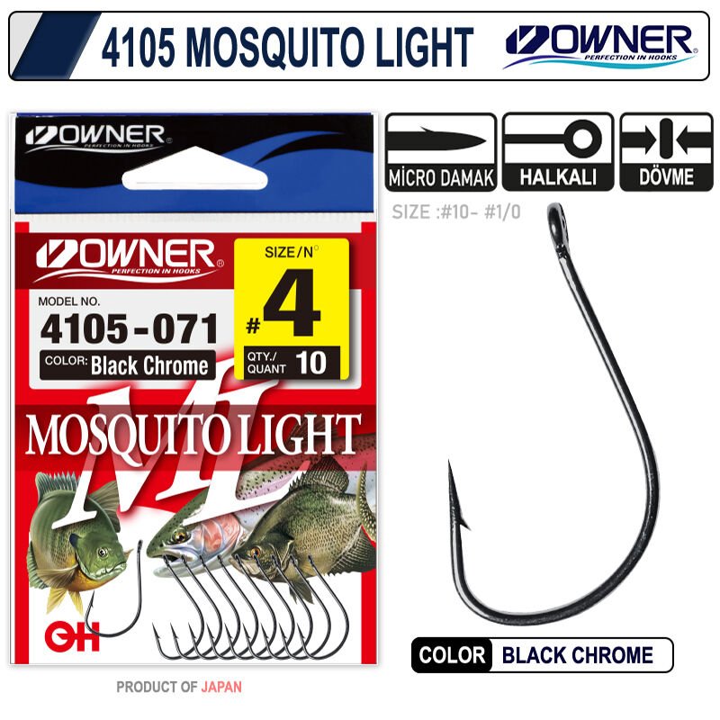Owner 4105 Musquito Light Black Chrome İğne 1