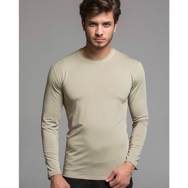 HZT18001 TF Microfiber Uzun Kollu Tshirt Kum