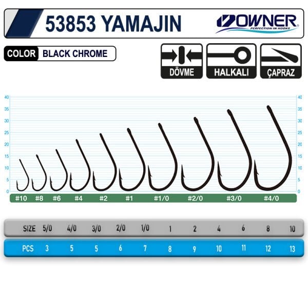 Owner 53853 Yamajin With Eye Black Chrome İğne 6