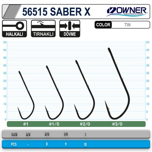 Owner 56515 Tachiuo Saber X Tin İğne 1