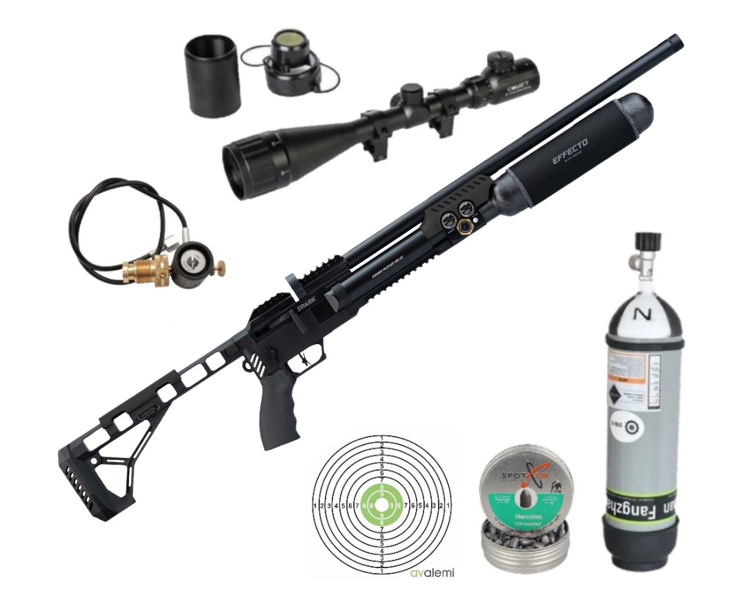 Huğlu Spark Karbon CR 500cc Pcp Havalı Tüfek Seti