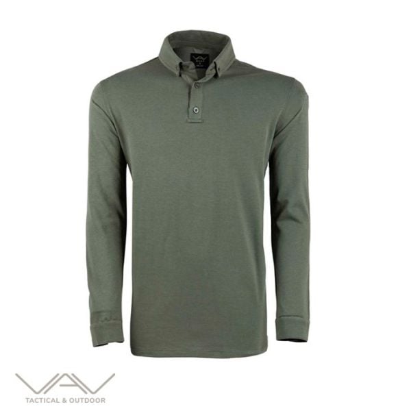 VAV Tlac-04 Polo Yaka Uzun Kol Tişört Haki XXS