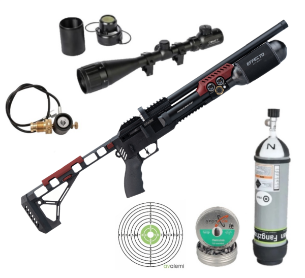 Huğlu Spark Karbon Cr 350cc Pcp Havalı Tüfek Seti