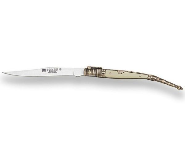 Joker Classical Estiletto Decorated Spanish Zamak - Beyaz ABS Saplı Çakı