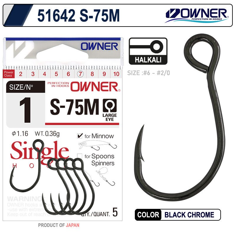 Owner 51642 S-75m Black Chrome İğne 2
