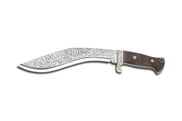 Bora 512C Kukri Ceviz Saplı Gravürlü Bıçak