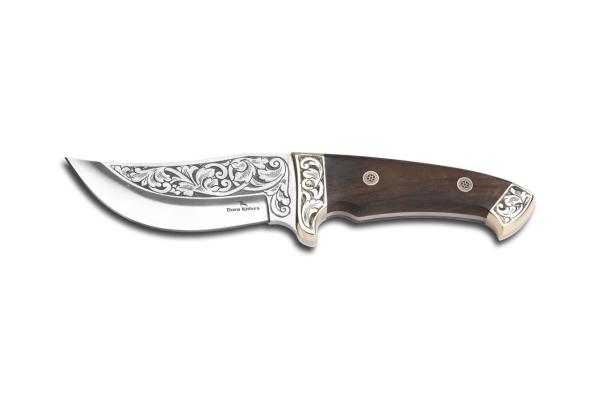 Bora 409 C Barbary Lion Ceviz Saplı Gravürlü Bıçak