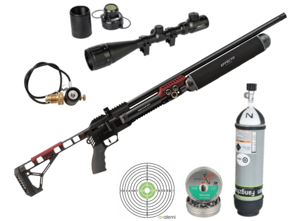 Huğlu Spark Cr 700 Karbon Kırmızı Pcp Havalı Tüfek Seti