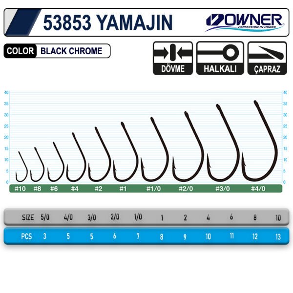 Owner 53853 Yamajin With Eye Black Chrome İğne 1-0
