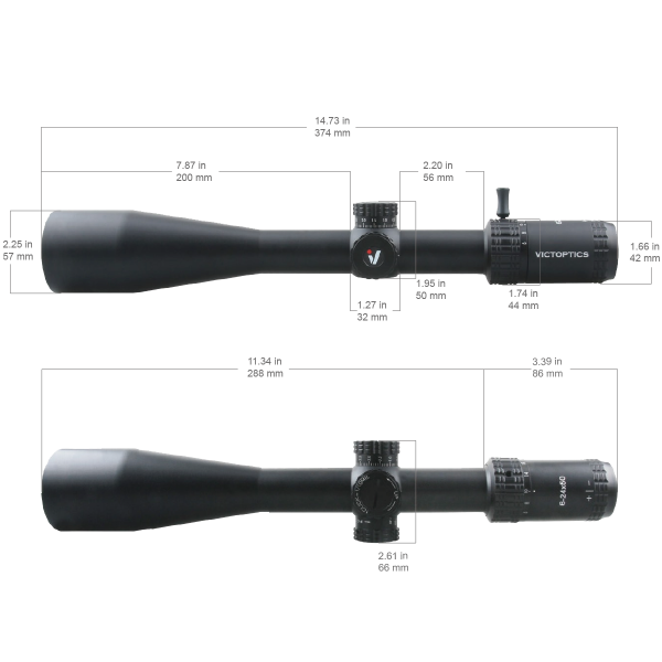 Victoptics Paralaks Teker S4 6-24x50 SFP Tüfek Dürbünü